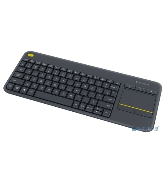 Клавиатура Logitech K400 Wireless Touch Plus беспроводная, радиоканал, чёрный
