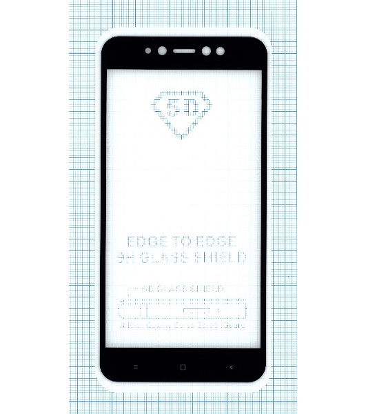 Защитное стекло 'Полное покрытие' для Xiaomi Redmi Note 5A Prime черный