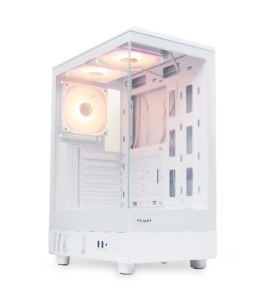 Компьютерный корпус HSPD F510, Panoramic Mid Tower, белый, TG, 0.5 SPCC, 3x120мм ARGB ATX, mATX, mITX 180/280/160мм 1x2.5', 1x3.5', 7xPCI 2xUSB-A 3.0 356x218x467мм