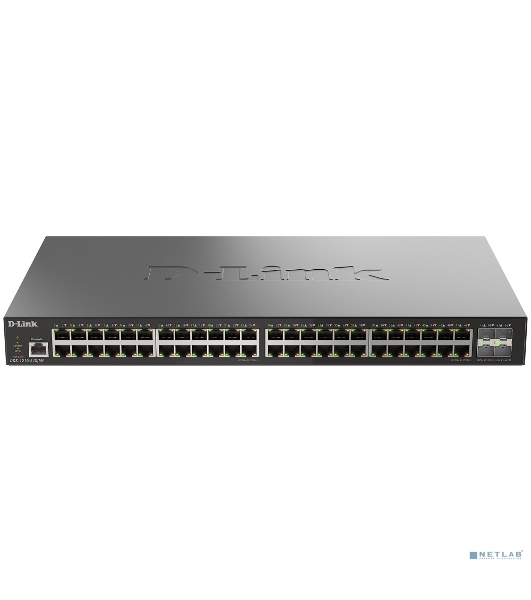 Коммутатор D-Link DGS-1210-52X/ME/C1A, 48×1 Гбит/с + 4×10 Гбит/с SFP+, управляемый