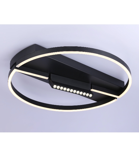 Светильник Ambrella light FL51460/1+1 BK черный  72W 3000K-6400K+4200K D600*110 (ПДУ РАДИО 2.4G)