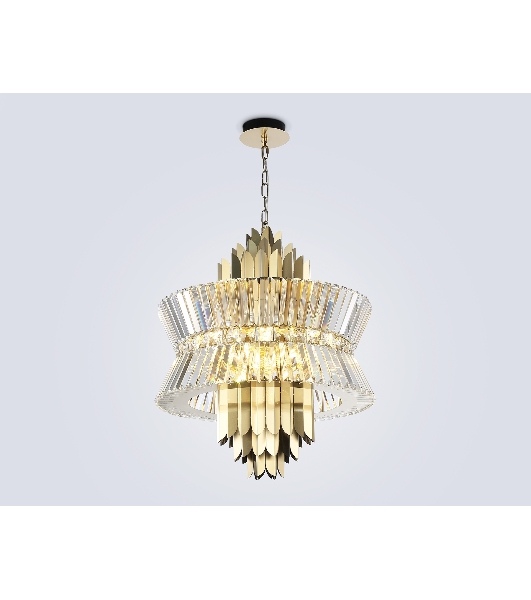 Люстра Ambrella light LH41017/12 BS/CL латунь/прозрачный E14*12 max 40W D560*660