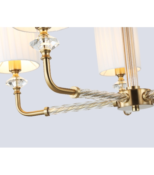 Люстра Ambrella light LH71500/5 BS/FR латунь/белый матовый E14*5 max 40W D680*640