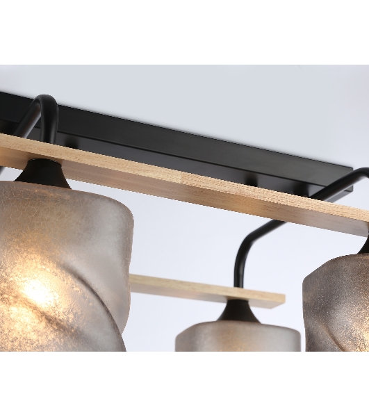 Светильник Ambrella light TR3033249/4 BK/WD черный/дерево E27/4 max 60W 340*340*245