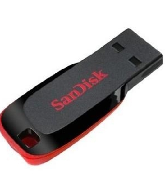 Флешка USB Sandisk CZ50 Cruzer Blade (SDCZ50-032G-B35), 32Gb, USB 2.0, R/W 15/4, черный/красный