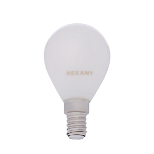 Лампа светодиодная филаментная Rexant Шарик GL45 9.5 Вт 915 Лм 2700K E14 матовая колба