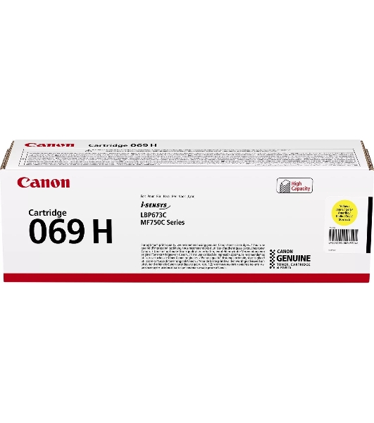 Картридж лазерный Canon 069HY (5095C002/004) желтый (5500 стр. повышенной емкости) для Canon MF752Cdw/754Cdw, LBP673Cdw