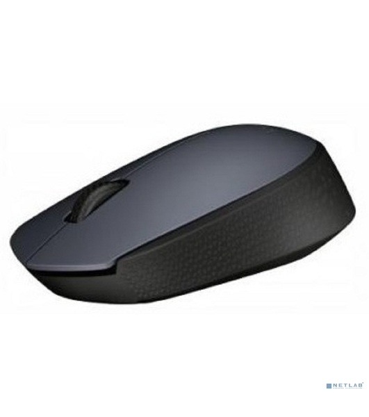 Мышь беспроводная Logitech M170 черный/темно-серый, 1000 dpi, радиоканал, USB, кнопки - 3