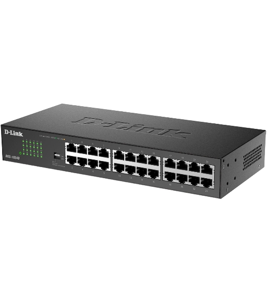 Коммутатор D-Link DGS-1024D/J1A, 24×1 Гбит/с, неуправляемый