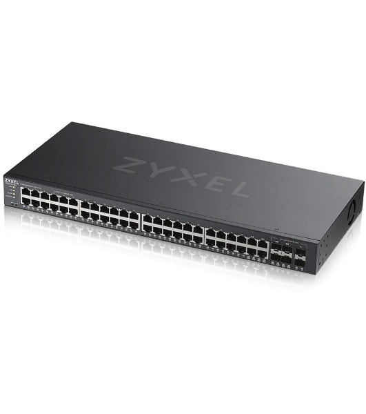 Коммутатор гибридный L2 Zyxel NebulaFlex Pro GS2210-50, rack 19', 44xGE, 4 комбо-порта (SFP/RJ-45), 2xSFP, автономное/облачное управление