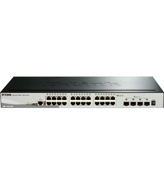 Коммутатор D-Link DGS-1510-28X/A1A, 24×1 Гбит/с + 4×10 Гбит/с SFP+, управляемый