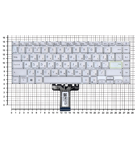 Клавиатура для ноутбука Asus K413JA серебристая
