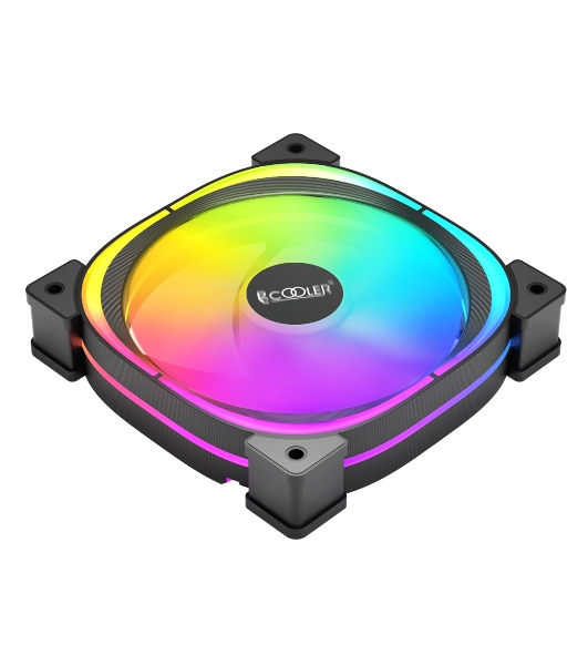 Вентилятор для корпуса PCCooler EF120 ARGb черный, 120 мм, 1500 об/мин, 25.7 дБ, 4 pin