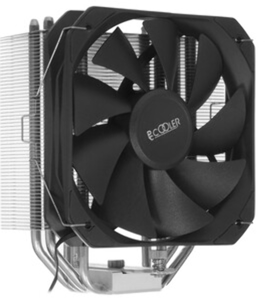 Кулер PCCooler Paladin 400 S115X/1200/1700/AM4 (20 шт/кор, TDP 200W, PWM FAN, 4 тепловые трубки 6мм, 800-1600RPM, 18-28,6dBa)