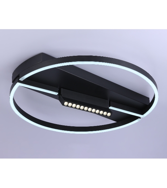 Светильник Ambrella light FL51460/1+1 BK черный  72W 3000K-6400K+4200K D600*110 (ПДУ РАДИО 2.4G)