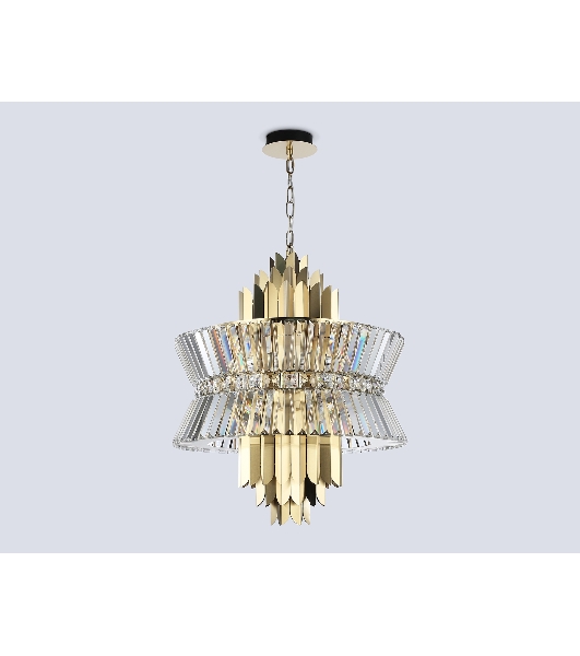 Люстра Ambrella light LH41017/12 BS/CL латунь/прозрачный E14*12 max 40W D560*660