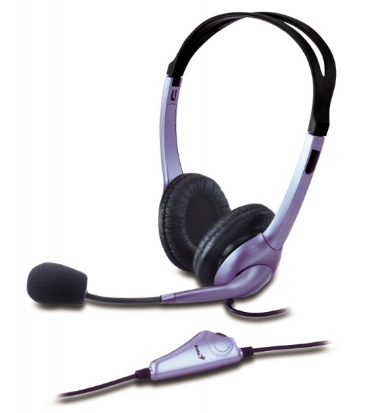Гарнитура Genius HS-04S Two jack фиолетовый, проводная, 3.5 мм