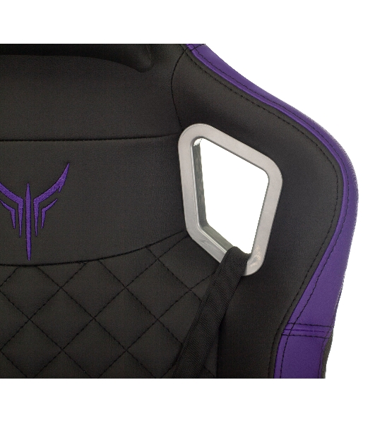 Кресло Knight OUTRIDER черный/фиолетовый, экокожа, 120 кг, механизм качания