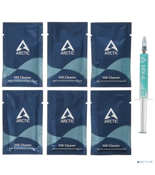 Термопаста MX-6 Thermal Compound 4-graмм with 6pcs MX Cleaner ACTCP00084A