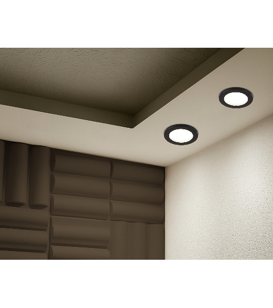 Светильник Ambrella light TN6632 BK черный IP44 GX53 D100*60