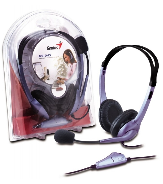Гарнитура Genius HS-04S Two jack фиолетовый, проводная, 3.5 мм