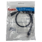 Патч-корд Buro UTP 4 пары cat.5e CCA molded 0.5м черный RJ-45 (m)-RJ-45 (m), фото 1