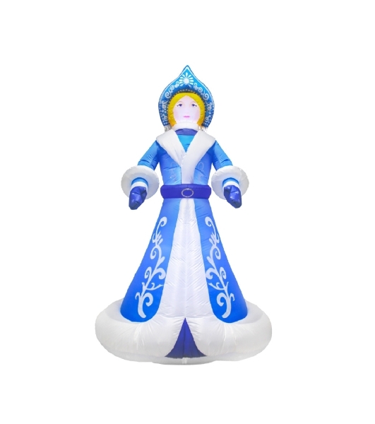 Фигура надувная 3D Neon-night Снегурочка, размер 300 см, внутренняя подсветка 9 LED, компрессор с адаптером 12В, IP44