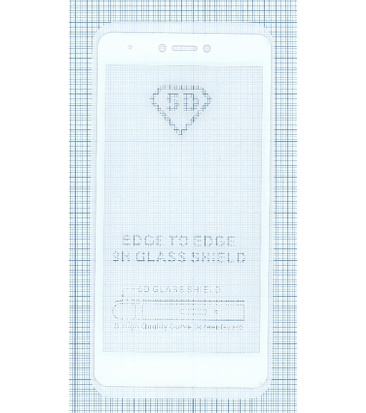 Защитное стекло 'Полное покрытие' для Xiaomi Redmi Note 4X белый
