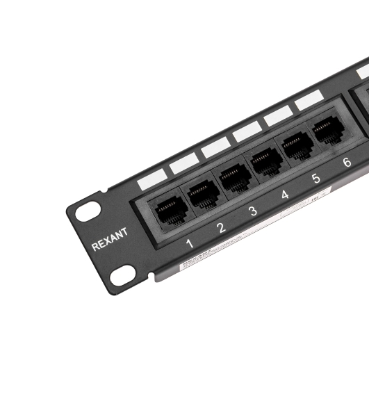 Панель коммутационная Rexant 19' PRO, 1U, 24 порта, UTP, RJ-45, CAT 6