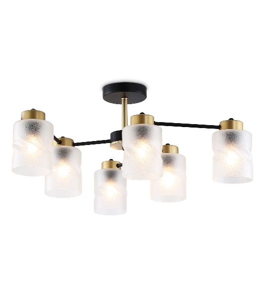 Светильник Ambrella light TR303325/6 BK/GD черный/золото E27/6 max 60W D680*270