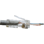 Коннектор LANMASTER RJ45 тип EZ, 8P8C, UTP, Cat.6, универсальный, со вставкой, покрытие 50 микрон,100 шт., фото 1