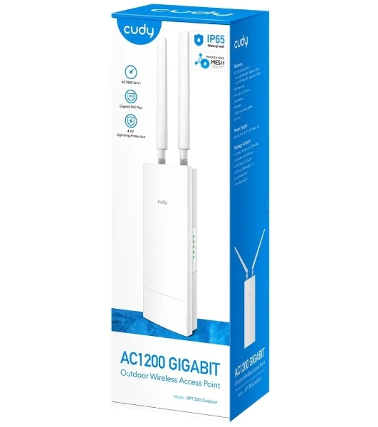 Повторитель беспроводного сигнала Cudy AP1300 Outdoor AC1200 Wi-Fi белый