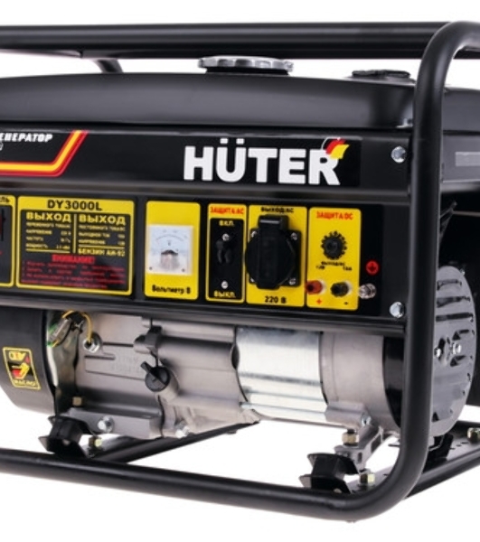 Электрогенератор бензиновый Huter DY3000L, 2.8 кВт, 67 дБ, 39 кг