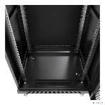 Шкаф телекоммуникационный напольный Cabeus, IP20, 12U, 730х600х600 мм (ВхШхГ), дверь: стекло, боковая панель: сплошная, разборный, черный, фото3
