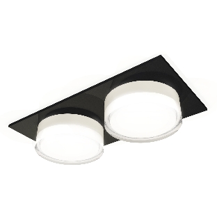 Комплект встраиваемого светильника Ambrella light XC7636043 SBK/FR/CL черный песок/белый матовый/прозрачный MR16 GU5.3 (C7636, N7160)