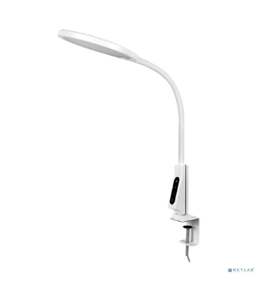 Светильник настольный Camelion KD-837 C01 белый LED на струбц., 7Вт,230В,450лм,сенс.рег.ярк и цвет.темп,USB-5В,1А