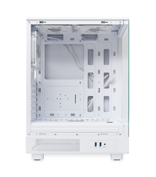 Компьютерный корпус HSPD F510, Panoramic Mid Tower, белый, TG, 0.5 SPCC, 3x120мм ARGB ATX, mATX, mITX 180/280/160мм 1x2.5', 1x3.5', 7xPCI 2xUSB-A 3.0 356x218x467мм