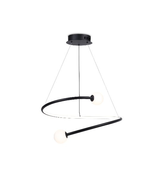 Светильник Ambrella light FL66293 BK черный 39W 3000K-6400K D500*1000 (ПДУ ИК)