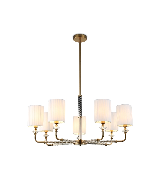 Люстра Ambrella light LH71503/7 BS/FR латунь/белый матовый E14*7 max 40W D840*640
