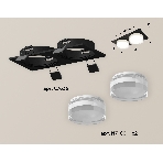 Комплект встраиваемого светильника Ambrella light XC7636043 SBK/FR/CL черный песок/белый матовый/прозрачный MR16 GU5.3 (C7636, N7160), фото 1