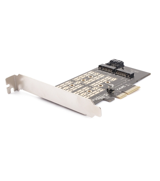 Адаптер AgeStar AS-MC02 PCI-E для M.2 SATA SSD+M.2 NVME SSD Card