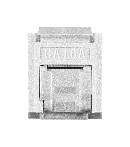 Модуль-вставка Keystone Jack RJ-45 ExeGate KJ-8P8C-U-C6A-180SH-Dual (Кат.6A, неэкранированная, 180 градусов, со шторками, IDC Krone/110)
