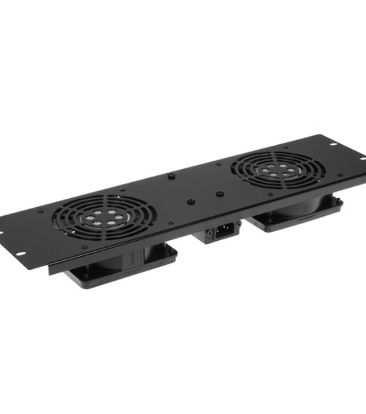 Блок 2-х вентиляторов 19' вертикальный, без термостата, 3U