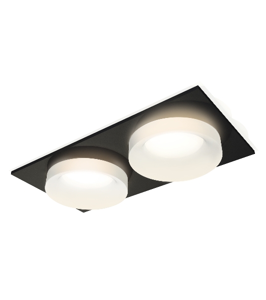Комплект встраиваемого светильника Ambrella light XC7636044 SBK/FR черный песок/белый матовый MR16 GU5.3 (C7636, N7165)