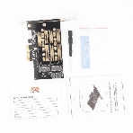 Адаптер AgeStar AS-MC02 PCI-E для M.2 SATA SSD+M.2 NVME SSD Card, фото 1
