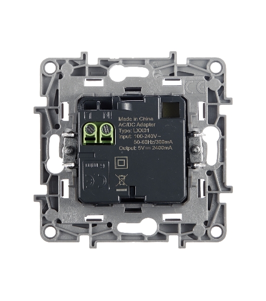 Розетка USB 2-ая 240В/5В 2400мА 672694 Legrand Etika Антрацит