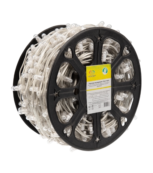 Гирлянда Neon-night LED Клип-лайт 12 V, прозрачный ПВХ, 150 мм, цвет диодов белый Flashing (белый)