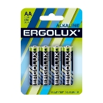Элемент питания алкалиновый Ergolux LR6 BL-4 LR6 BL-4 1.5В Alkaline (блист.4шт), фото 1