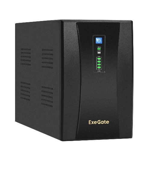Источник бесперебойного питания ExeGate EX292613RUS SpecialPro UNB-2200.LED.AVR.2SH.RJ.USB 2200VA/1300W,LED, AVR,2*Schuko, RJ45/11, USB, металлический корпус, черный