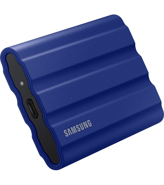 Внешний SSD Samsung T7 Shield, 1TB, USB 3.2 Gen 2 Type-C, R/W 1050/1000, синий